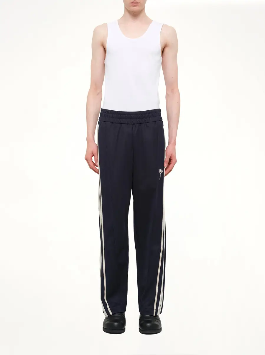 Palm Angels Palm Tree Striped Track Pants in Navy Blue/off White | Thumbnail 7 Palm Angels Palm Tree Striped Track Pants in Navy Blue/off White | Thumbnail 7