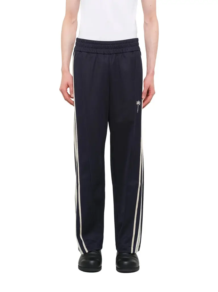 Palm Tree Striped Track Pants in Navy Blue/off White Palm Tree Striped Track Pants in Navy Blue/off White