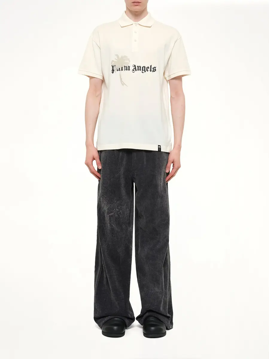 Palm Angels Palm Drift Polo S/s in Off White/black | Thumbnail 7 Palm Angels Palm Drift Polo S/s in Off White/black | Thumbnail 7