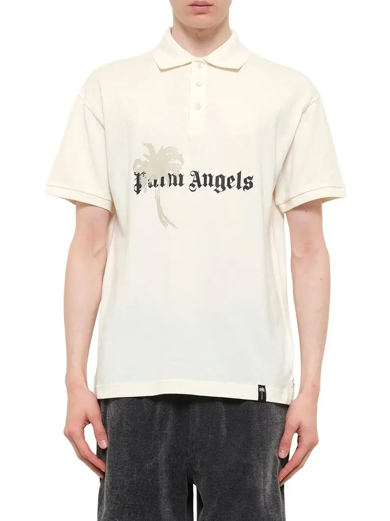 Palm Drift Polo S/s in Off White/black Palm Drift Polo S/s in Off White/black