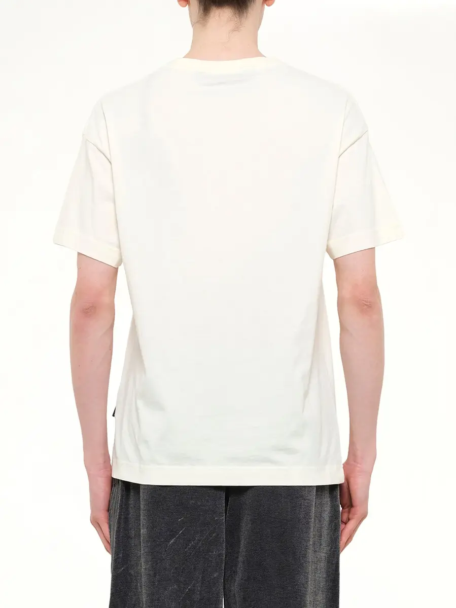 Palm Angels Stamp Logo Regular T-shirt in Off White/black | Thumbnail 5 Palm Angels Stamp Logo Regular T-shirt in Off White/black | Thumbnail 5