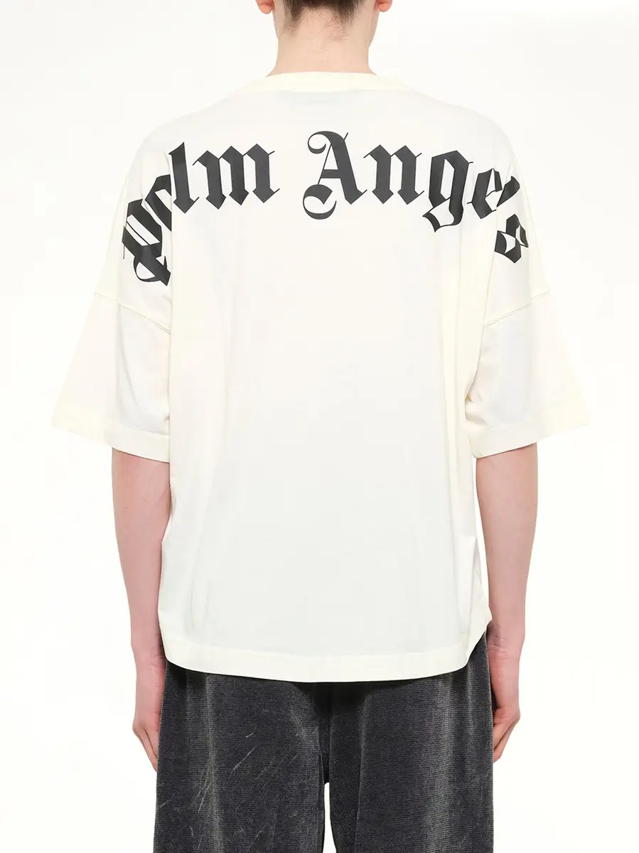 Palm Angels Classic Logo Over T-shirt in Off White/black | Thumbnail 5 Palm Angels Classic Logo Over T-shirt in Off White/black | Thumbnail 5