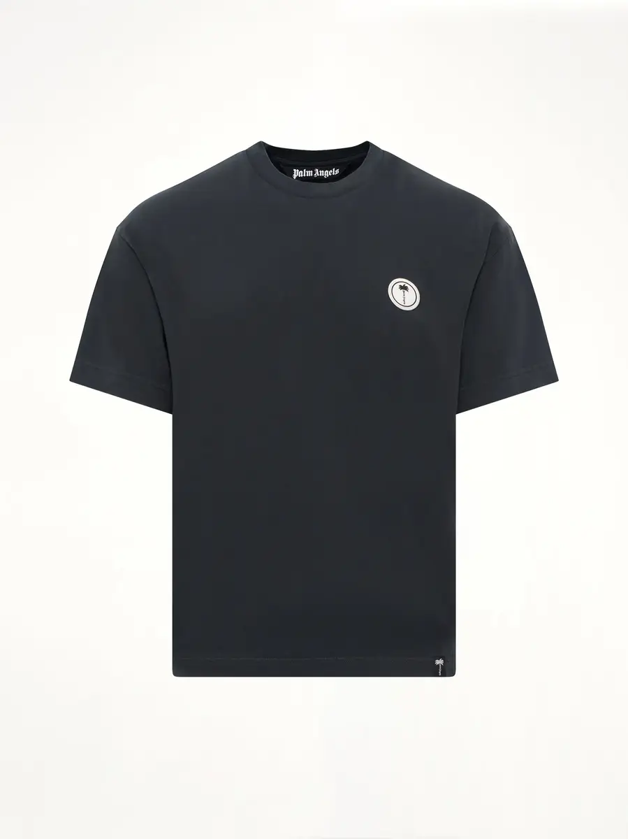 Palm Angels Palm Shadow Regular T-shirt in Anthracite/off White | Thumbnail 2 Palm Angels Palm Shadow Regular T-shirt in Anthracite/off White | Thumbnail 2