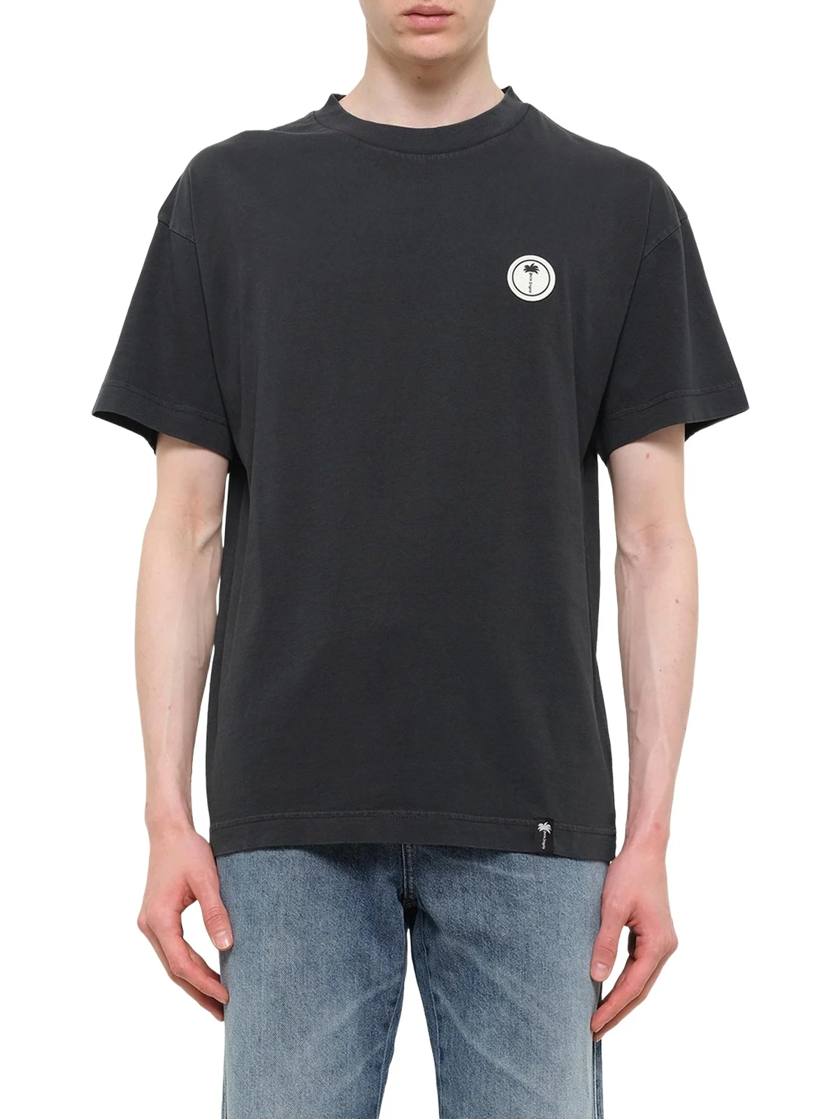 Palm Shadow Regular T-shirt in Anthracite/off White Palm Shadow Regular T-shirt in Anthracite/off White