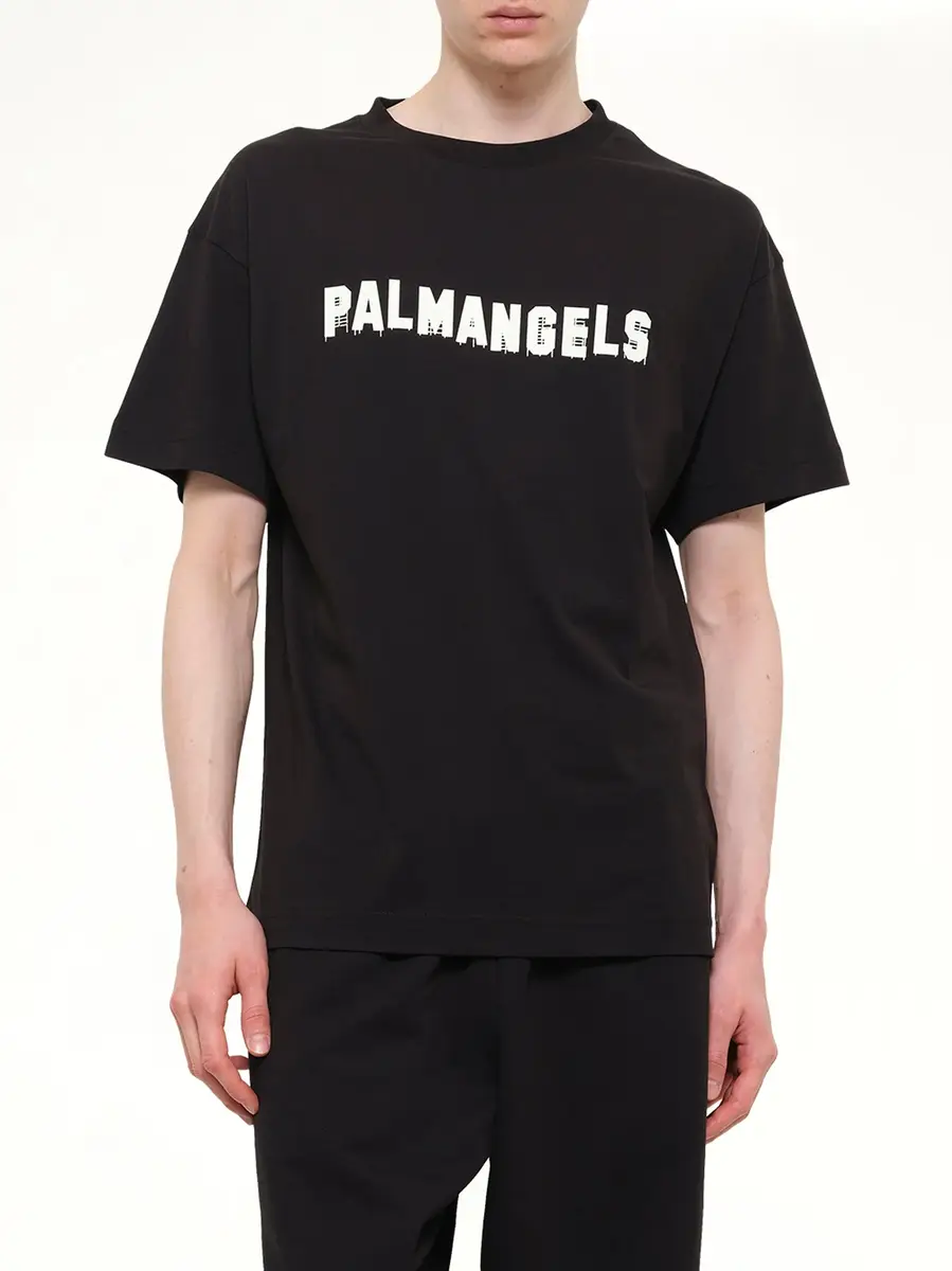 Palm Angels Palm Hills Regular T-shirt in Black/off White | Thumbnail 6 Palm Angels Palm Hills Regular T-shirt in Black/off White | Thumbnail 6
