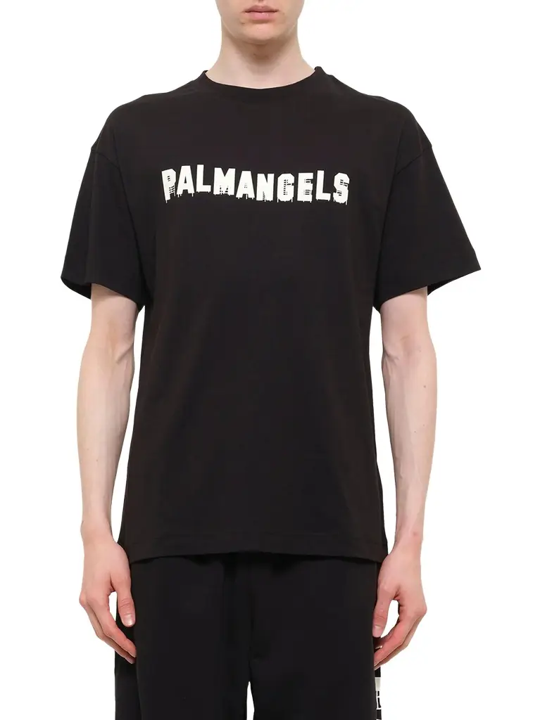 Palm Hills Regular T-shirt in Black/off White Palm Hills Regular T-shirt in Black/off White