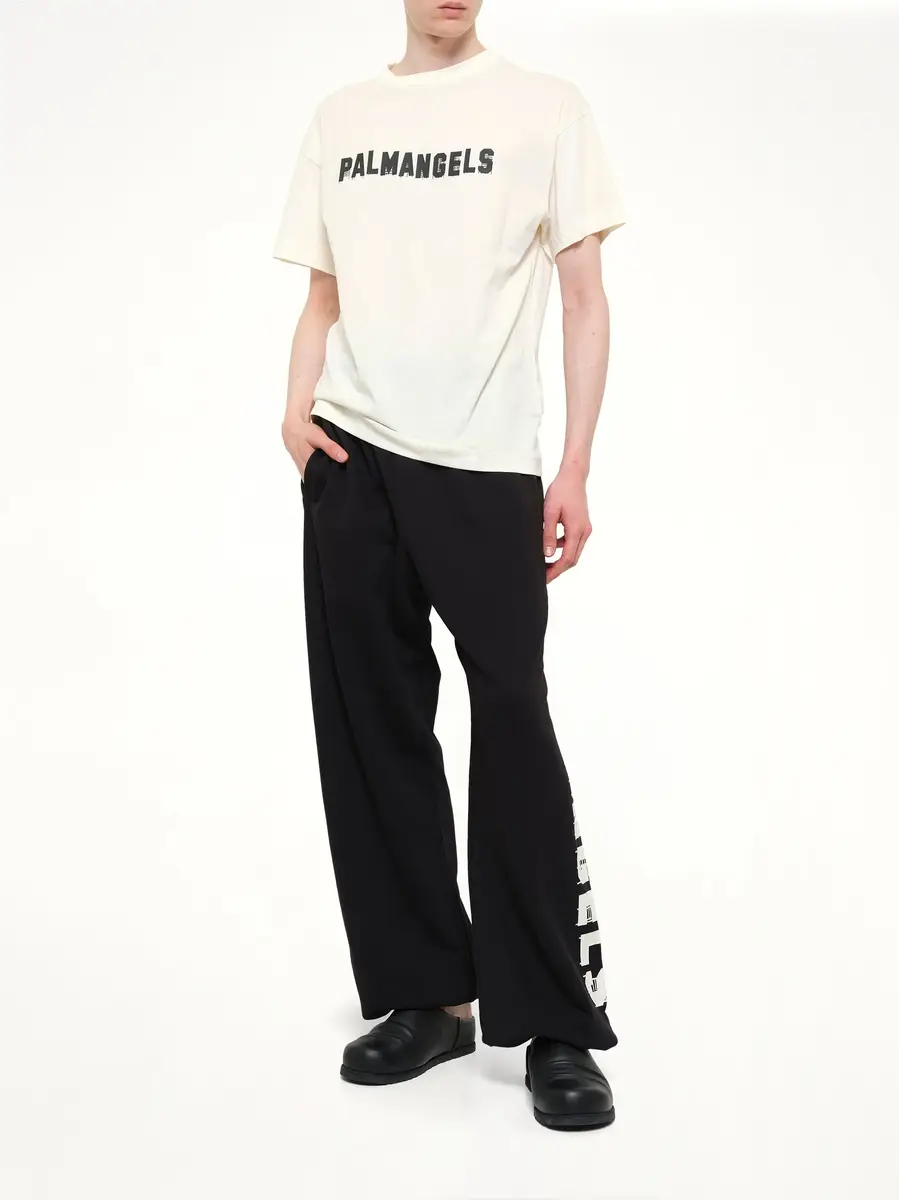 Palm Angels Palm Hills Regular T-shirt in Off White/black | Thumbnail 4 Palm Angels Palm Hills Regular T-shirt in Off White/black | Thumbnail 4