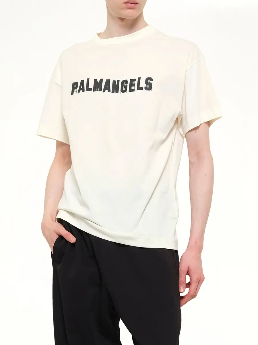 Palm Angels Palm Hills Regular T-shirt in Off White/black | Thumbnail 6 Palm Angels Palm Hills Regular T-shirt in Off White/black | Thumbnail 6
