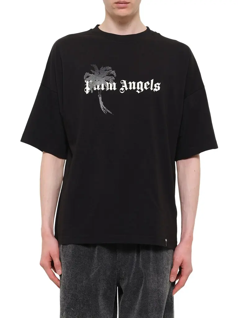 Palm Drift Loose T-shirt in Black/off White Palm Drift Loose T-shirt in Black/off White