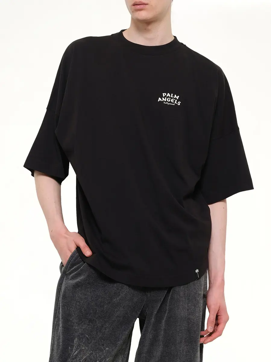 Palm Angels Palm Drift Back Over T-shirt in Black/off White | Thumbnail 6 Palm Angels Palm Drift Back Over T-shirt in Black/off White | Thumbnail 6