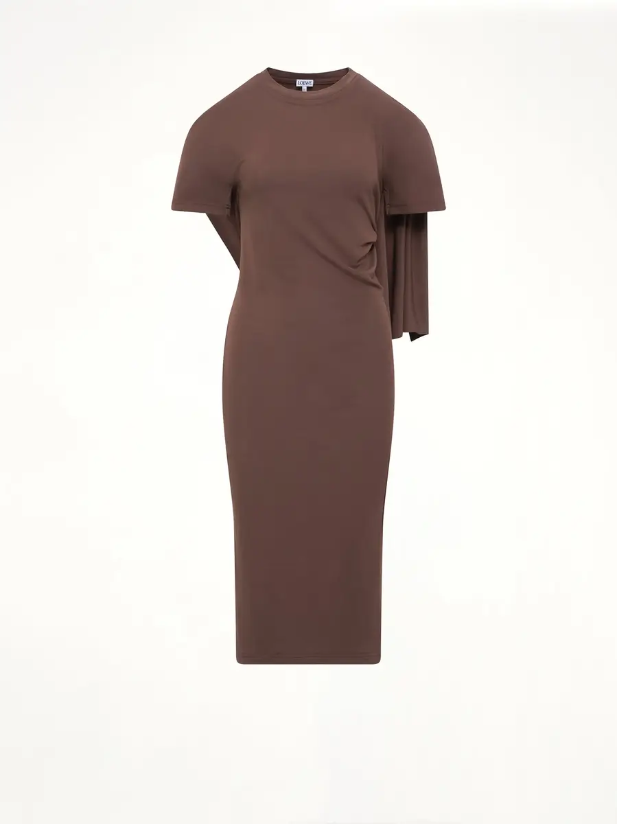 Loewe Jersey Dress in Dark Brown | Thumbnail 2