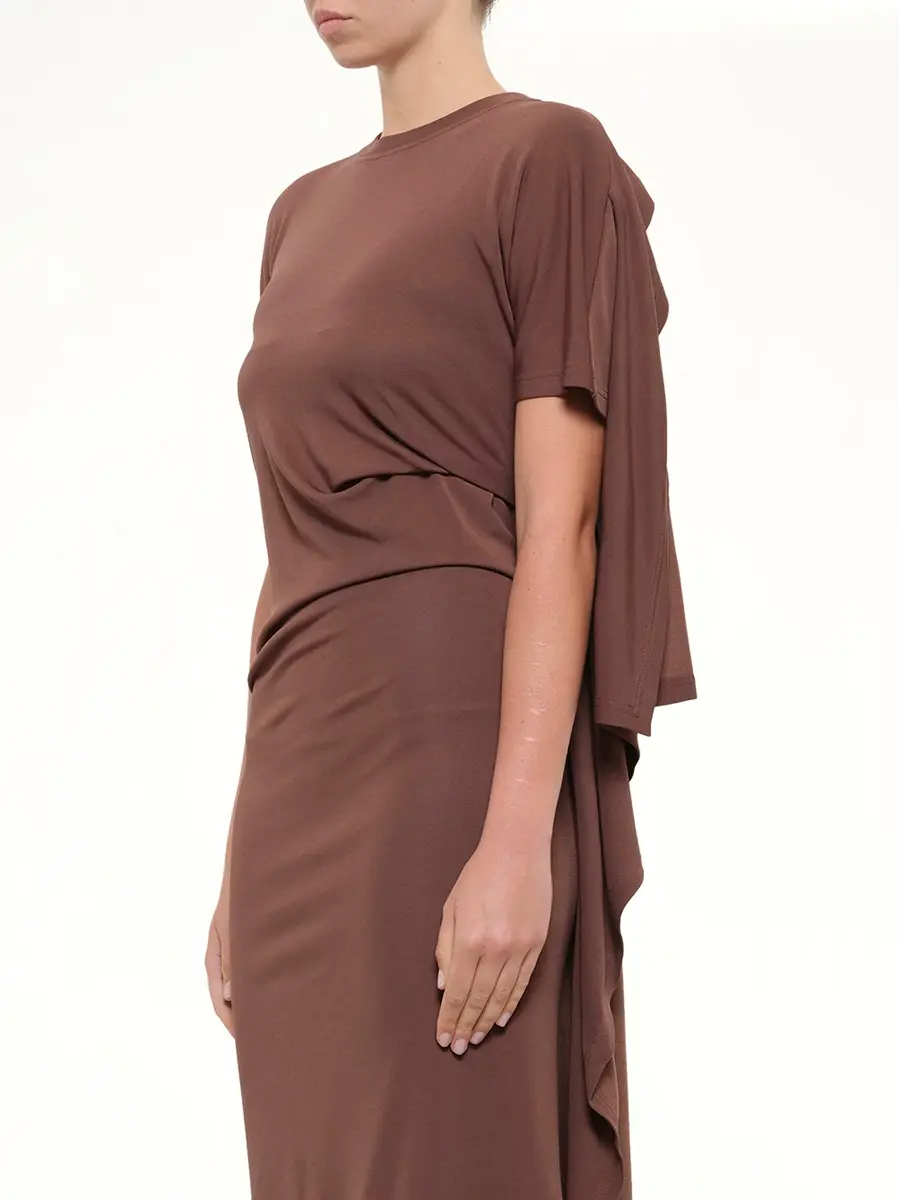 Loewe Jersey Dress in Dark Brown | Thumbnail 3