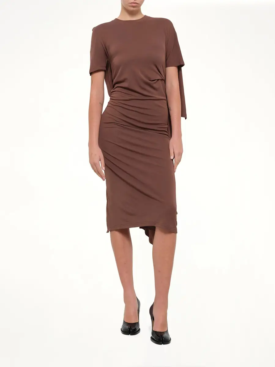 Loewe Jersey Dress in Dark Brown | Thumbnail 4