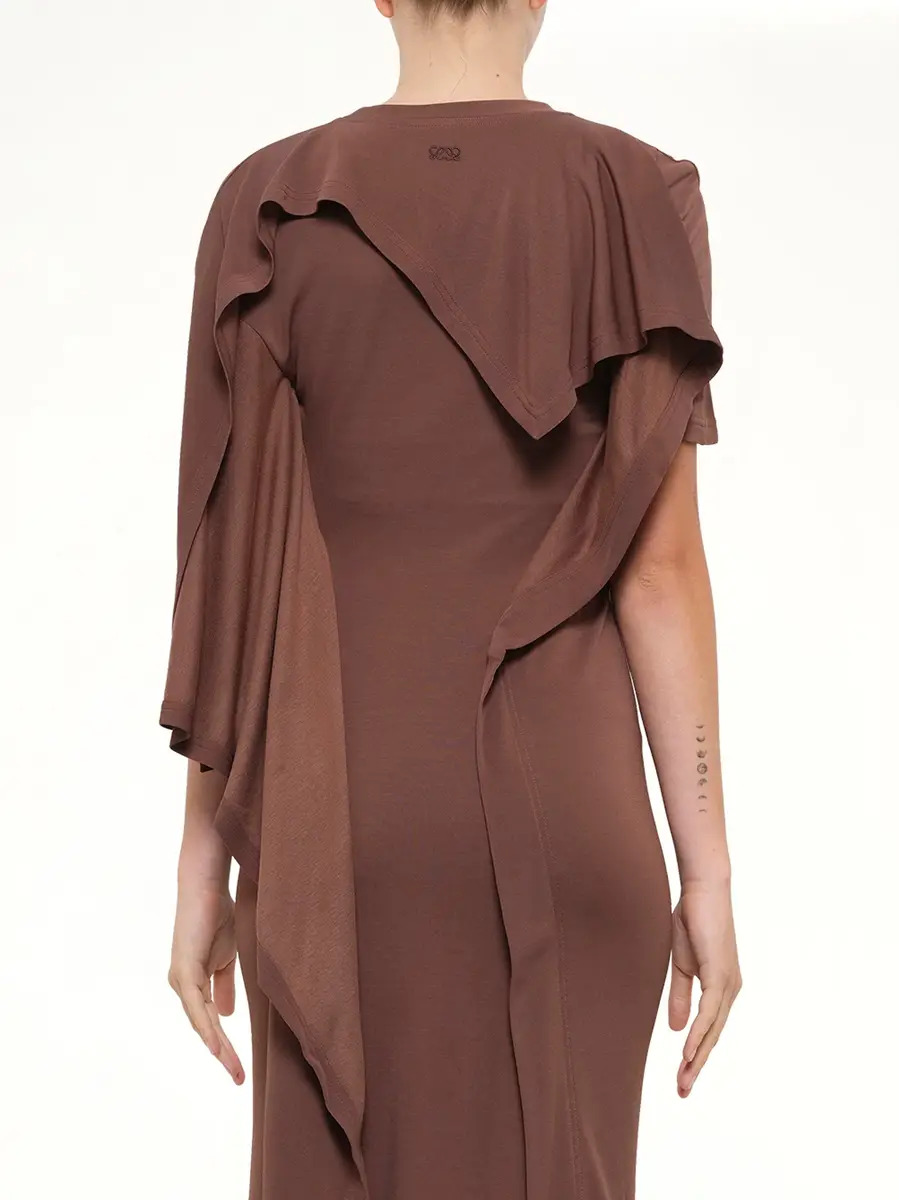 Loewe Jersey Dress in Dark Brown | Thumbnail 5