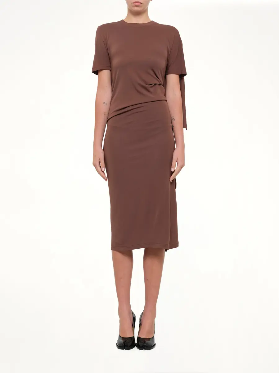 Loewe Jersey Dress in Dark Brown | Thumbnail 7
