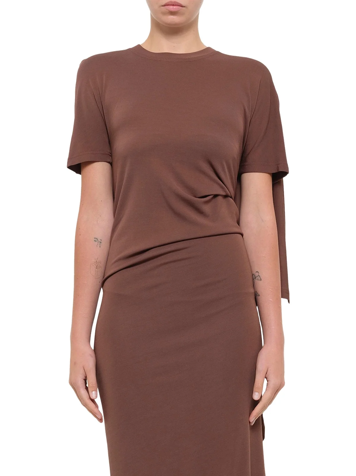 Loewe Jersey Dress in Dark Brown