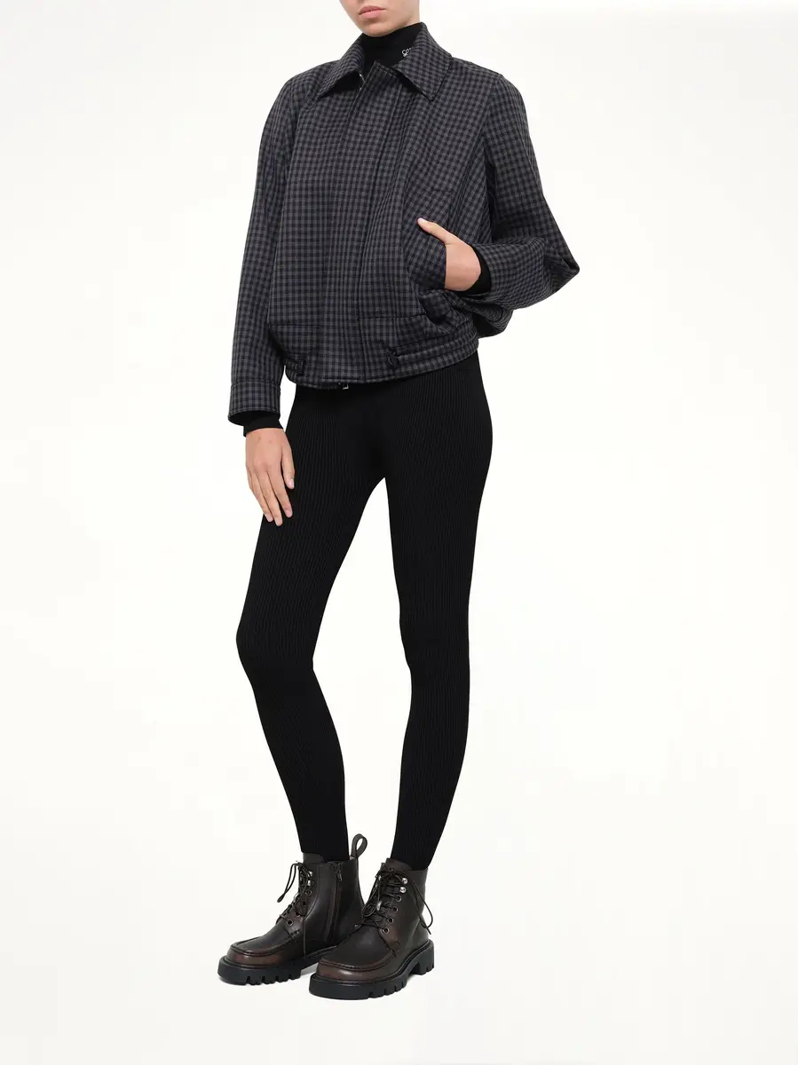 Loewe Wool Check Drawstring Jacket in Blue/black | Thumbnail 4 Loewe Wool Check Drawstring Jacket in Blue/black | Thumbnail 4