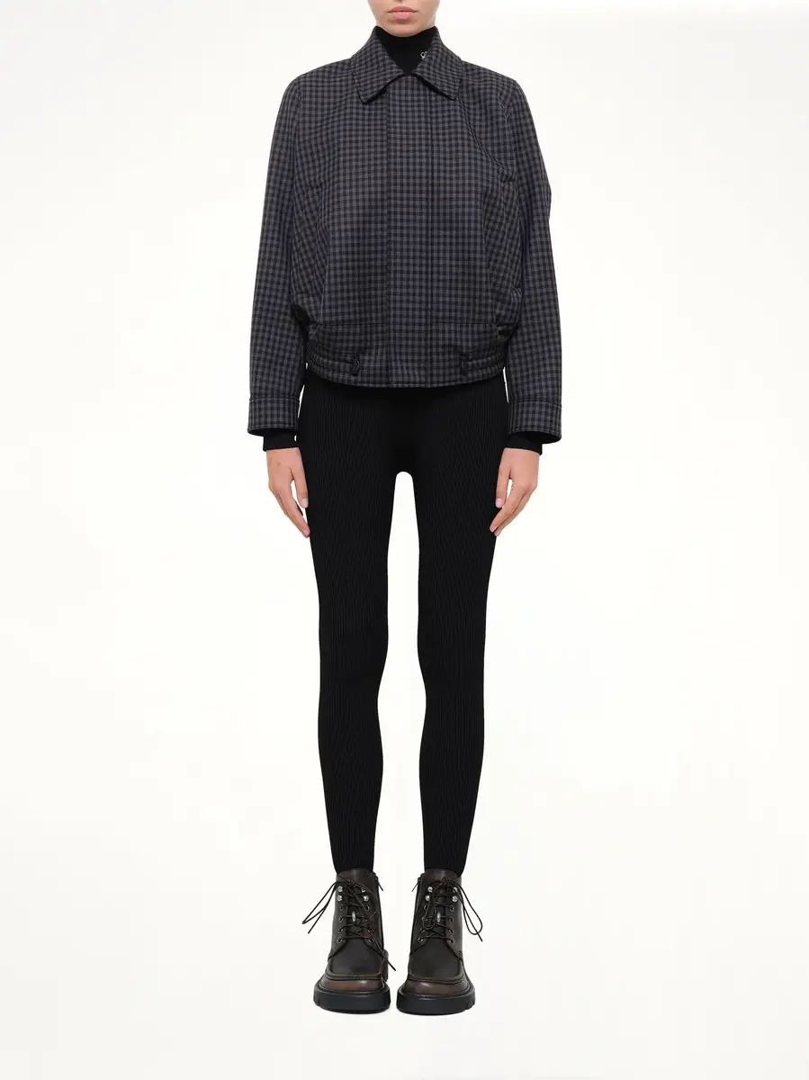 Loewe Wool Check Drawstring Jacket in Blue/black | Thumbnail 7 Loewe Wool Check Drawstring Jacket in Blue/black | Thumbnail 7