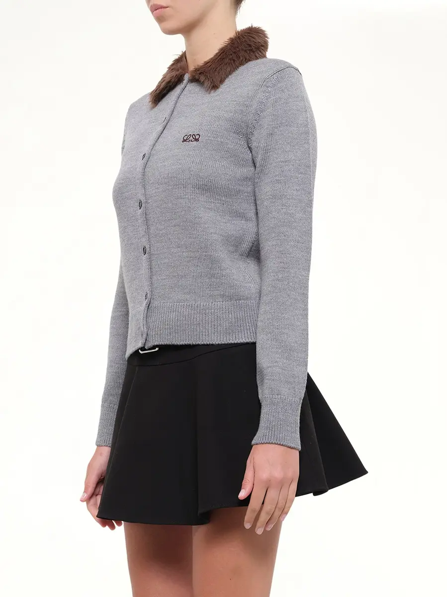 Loewe Fur Collar Cardigan | Thumbnail 3