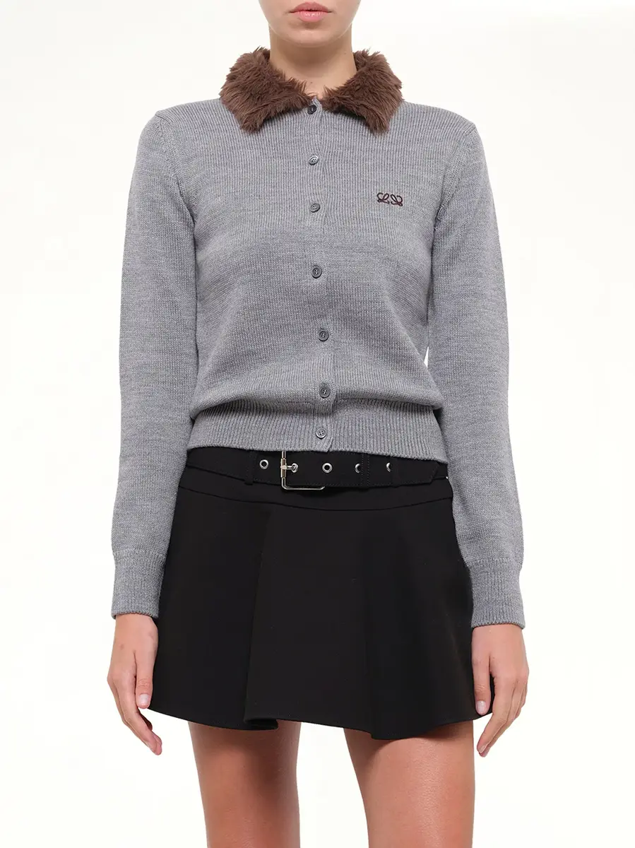 Loewe Fur Collar Cardigan | Thumbnail 6