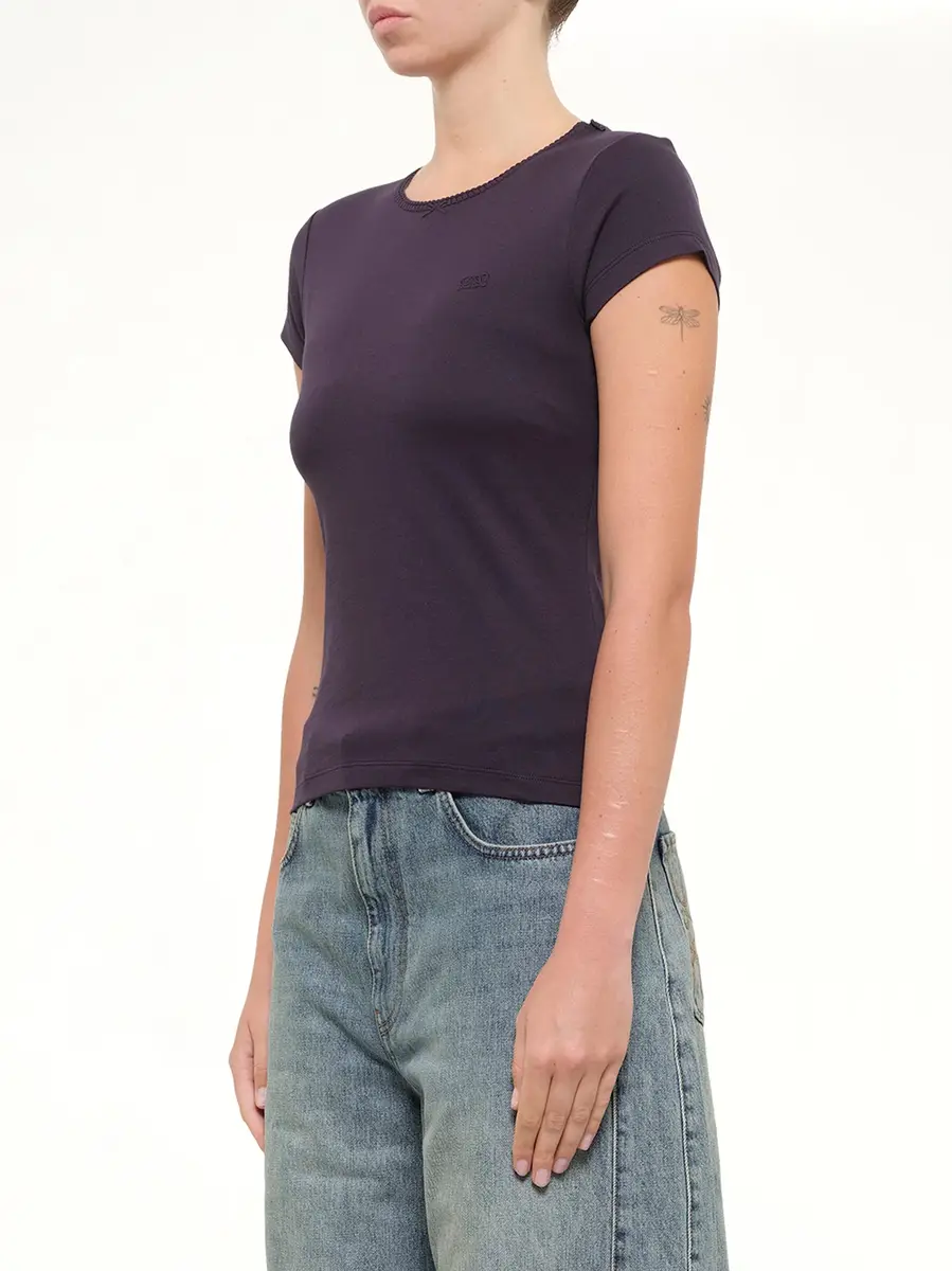 Loewe Debossed Small Fit T-shirt in Navy Blue | Thumbnail 3 Loewe Debossed Small Fit T-shirt in Navy Blue | Thumbnail 3