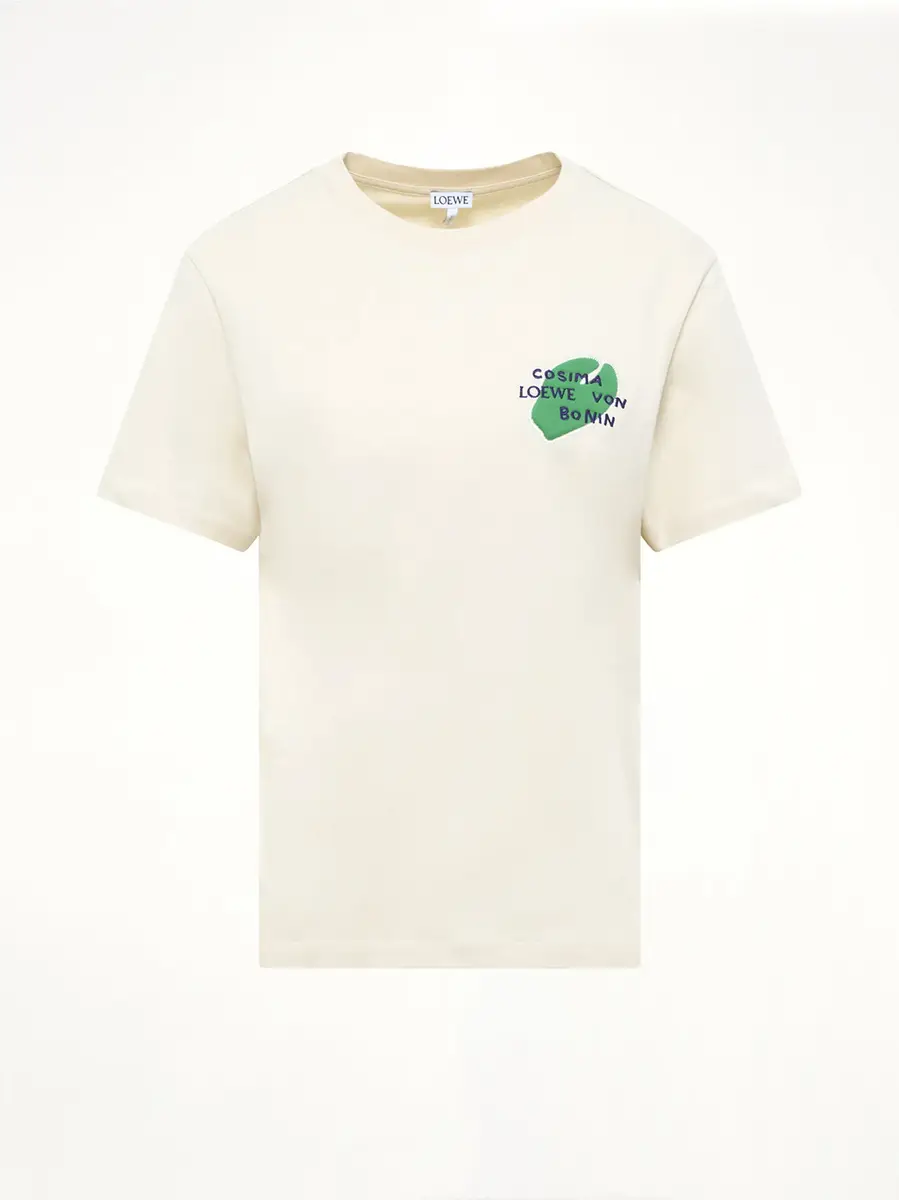 Loewe Cosma Regular Fit T-shirt in Ecru | Thumbnail 2 Loewe Cosma Regular Fit T-shirt in Ecru | Thumbnail 2