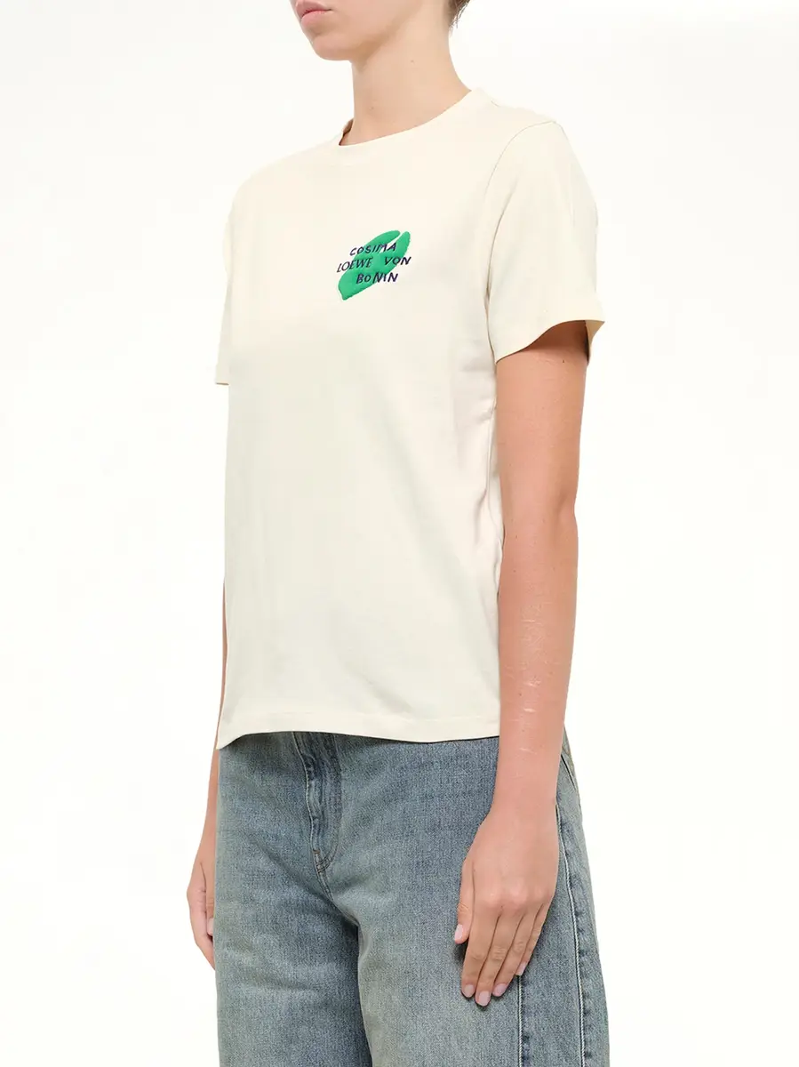 Loewe Cosma Regular Fit T-shirt in Ecru | Thumbnail 3 Loewe Cosma Regular Fit T-shirt in Ecru | Thumbnail 3