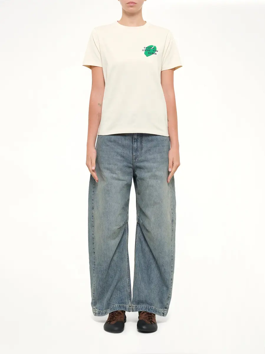 Loewe Cosma Regular Fit T-shirt in Ecru | Thumbnail 7 Loewe Cosma Regular Fit T-shirt in Ecru | Thumbnail 7