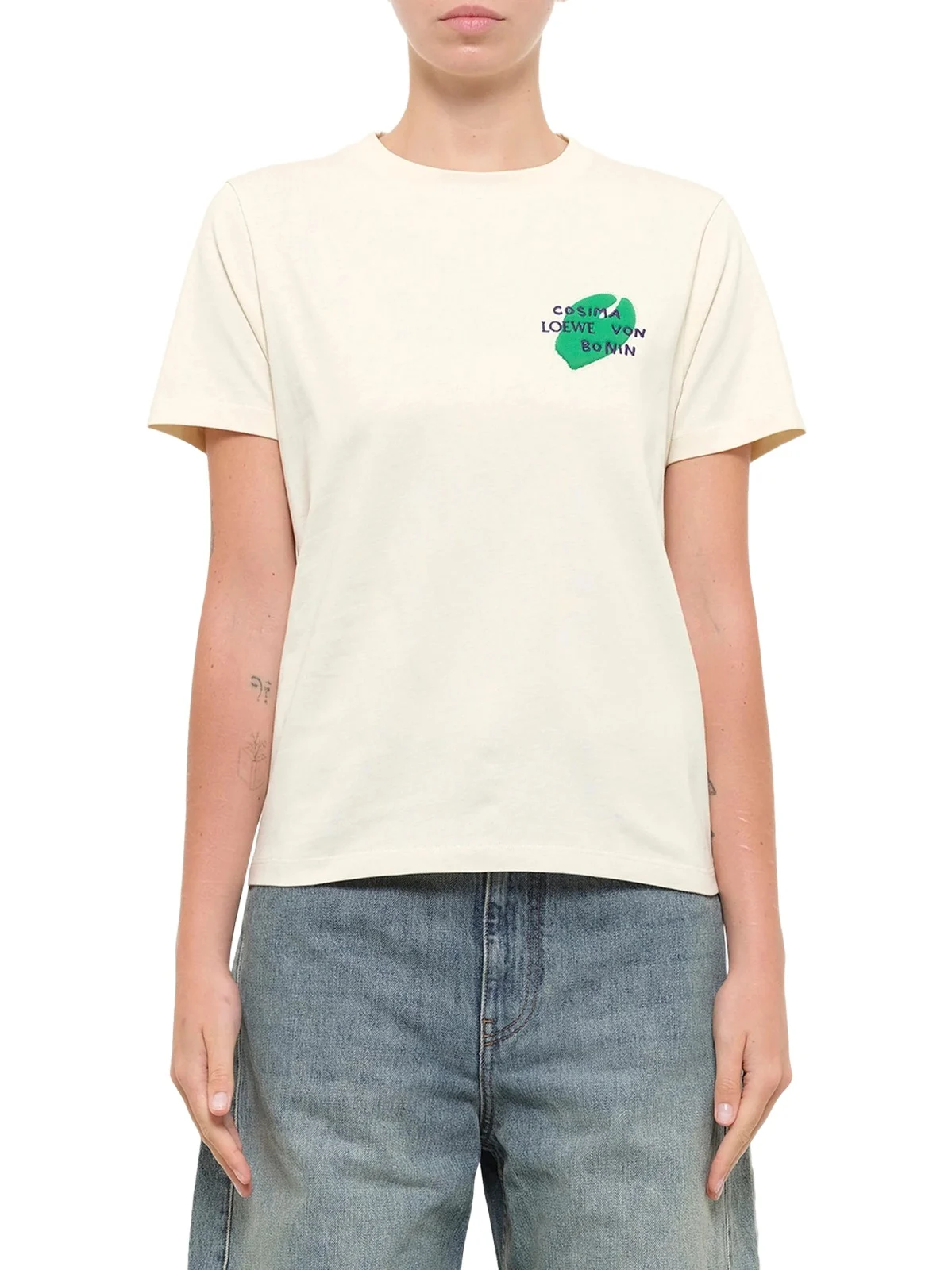 Loewe Cosma Regular Fit T-shirt in Ecru