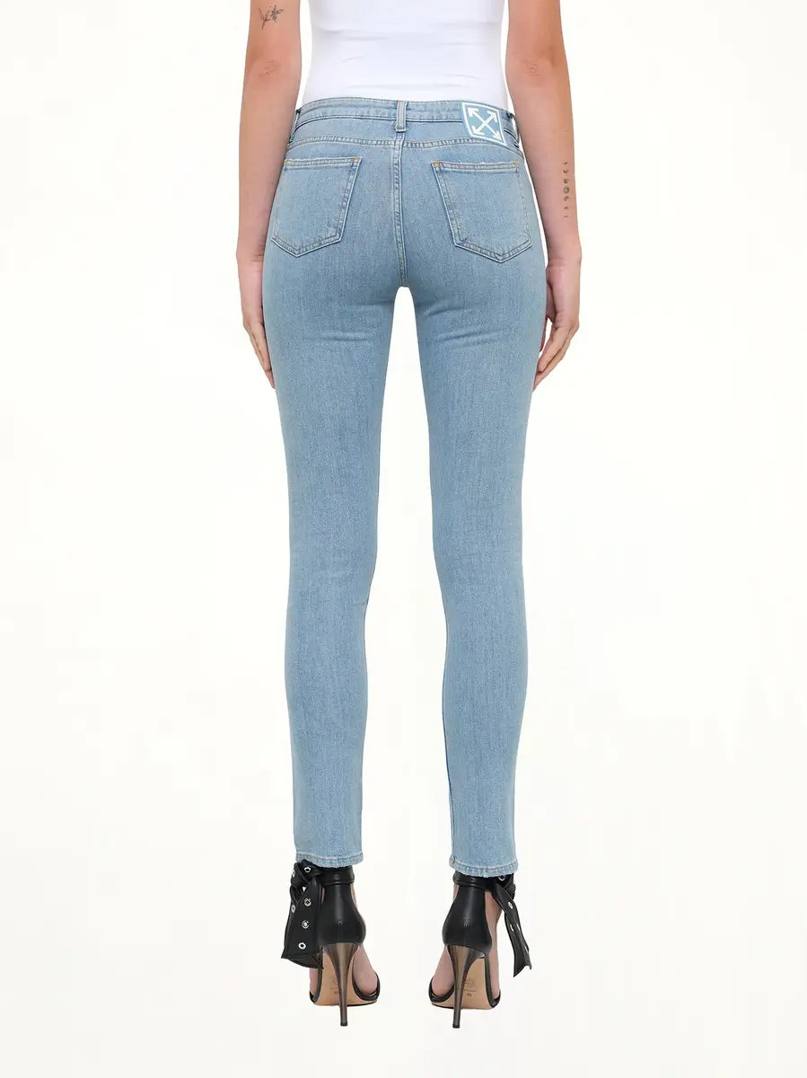 Off-White Blue Skinny 5 Pocket Jeans in | Thumbnail 3 Off-White Blue Skinny 5 Pocket Jeans in | Thumbnail 3