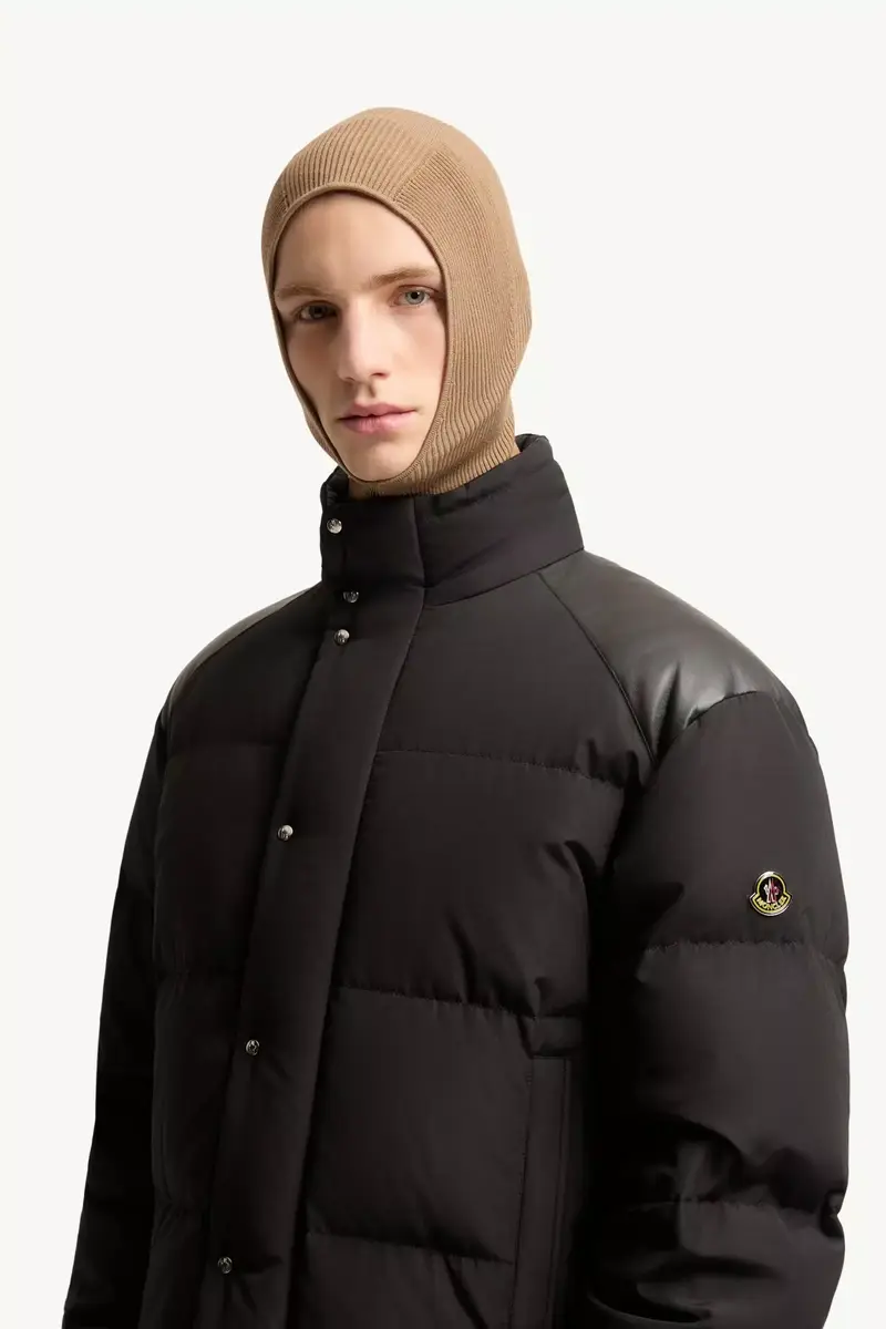 Moncler Verone Leather-trimmed Short Down Jacket | Thumbnail 4 Moncler Verone Leather-trimmed Short Down Jacket | Thumbnail 4
