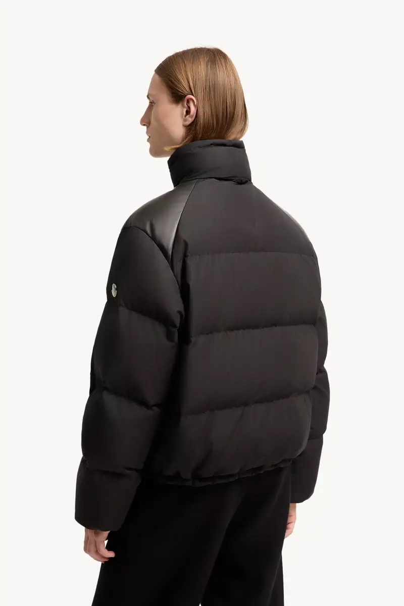 Moncler Verone Leather-trimmed Short Down Jacket | Thumbnail 6 Moncler Verone Leather-trimmed Short Down Jacket | Thumbnail 6