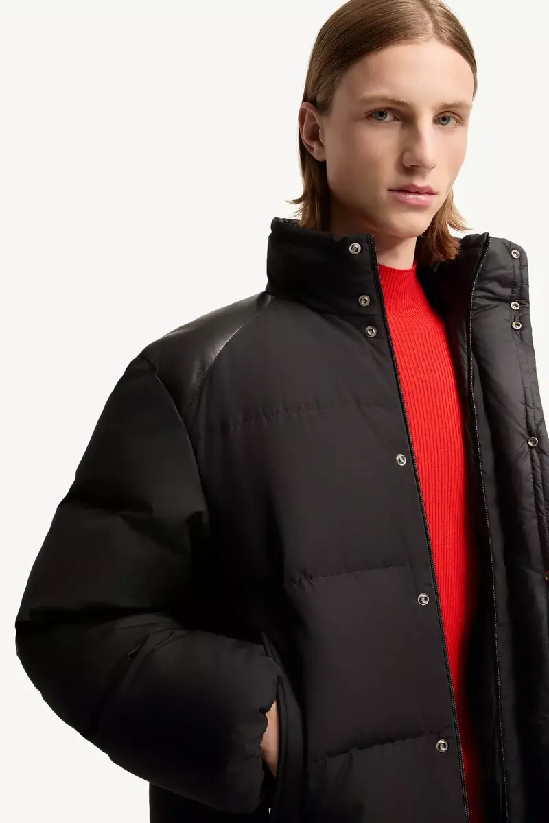 Moncler Verone Leather-trimmed Short Down Jacket | Thumbnail 9 Moncler Verone Leather-trimmed Short Down Jacket | Thumbnail 9