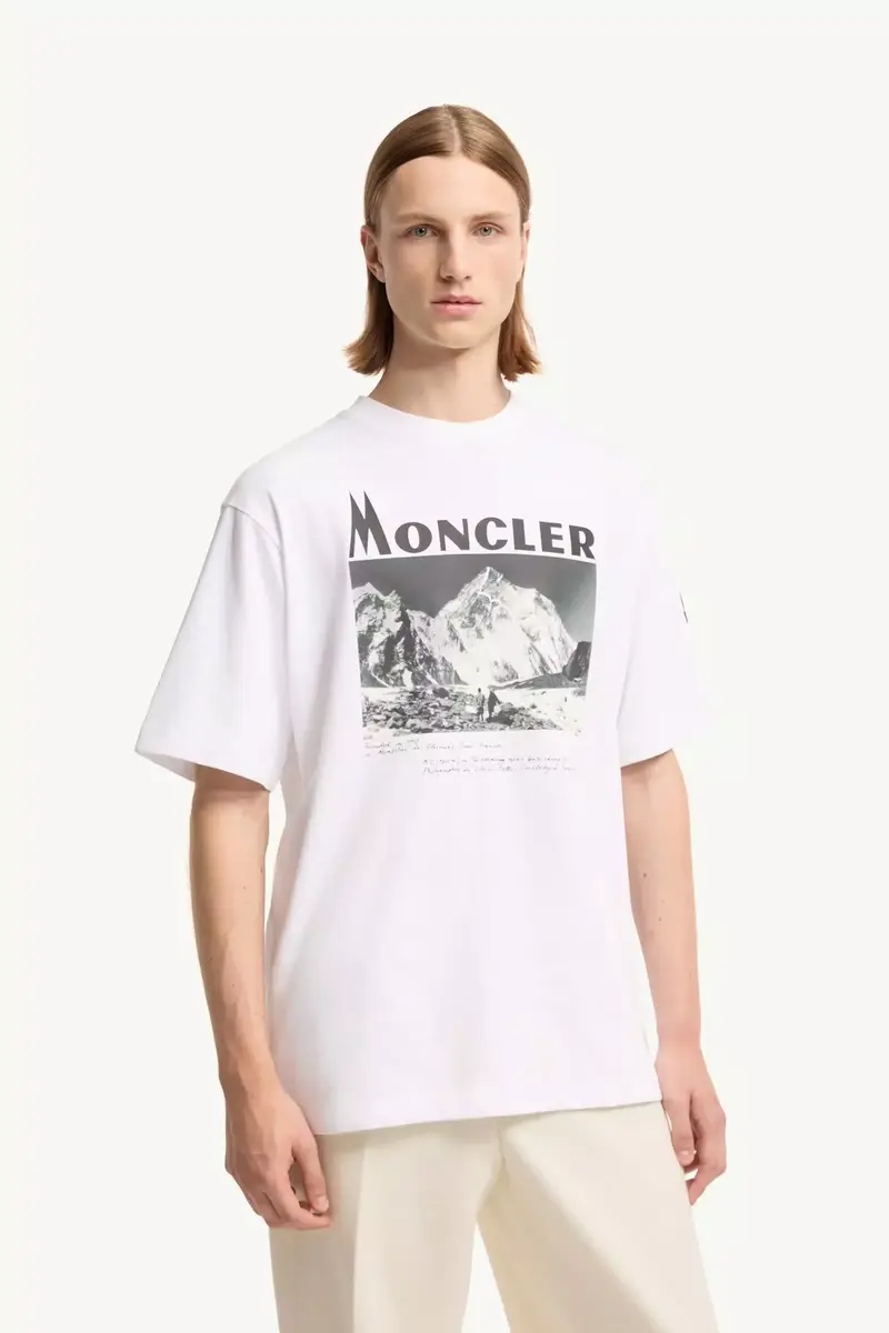 Moncler K2 Print Short Sleeve Cotton Jersey T-shirt | Thumbnail 5