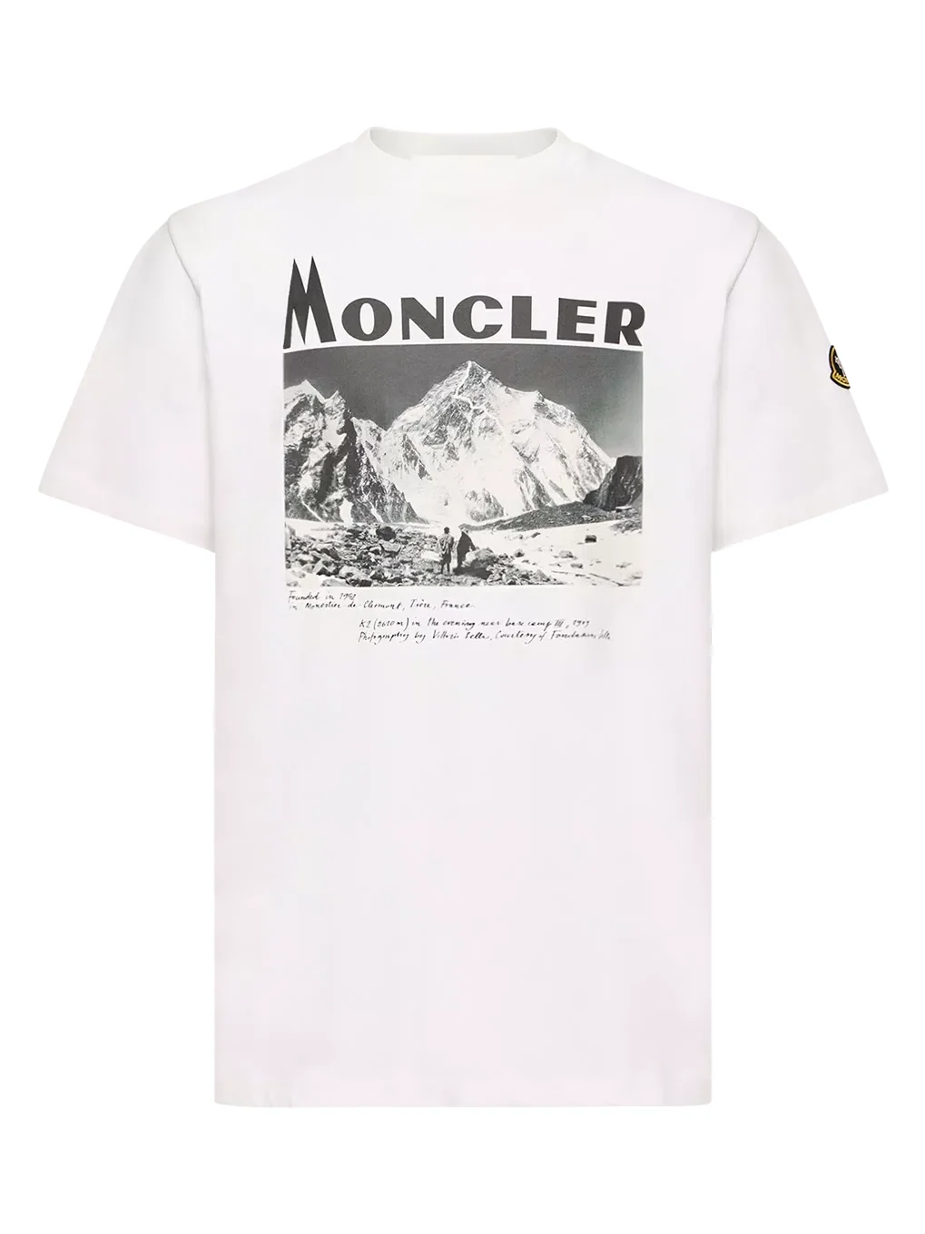 Moncler K2 Print Short Sleeve Cotton Jersey T-shirt