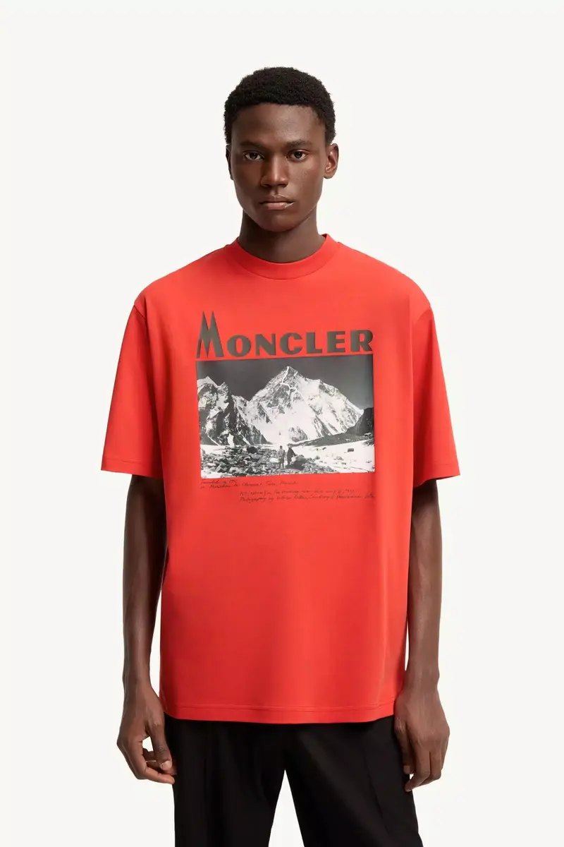 Moncler K2 Print Short Sleeve Cotton Jersey T-shirt | Thumbnail 5