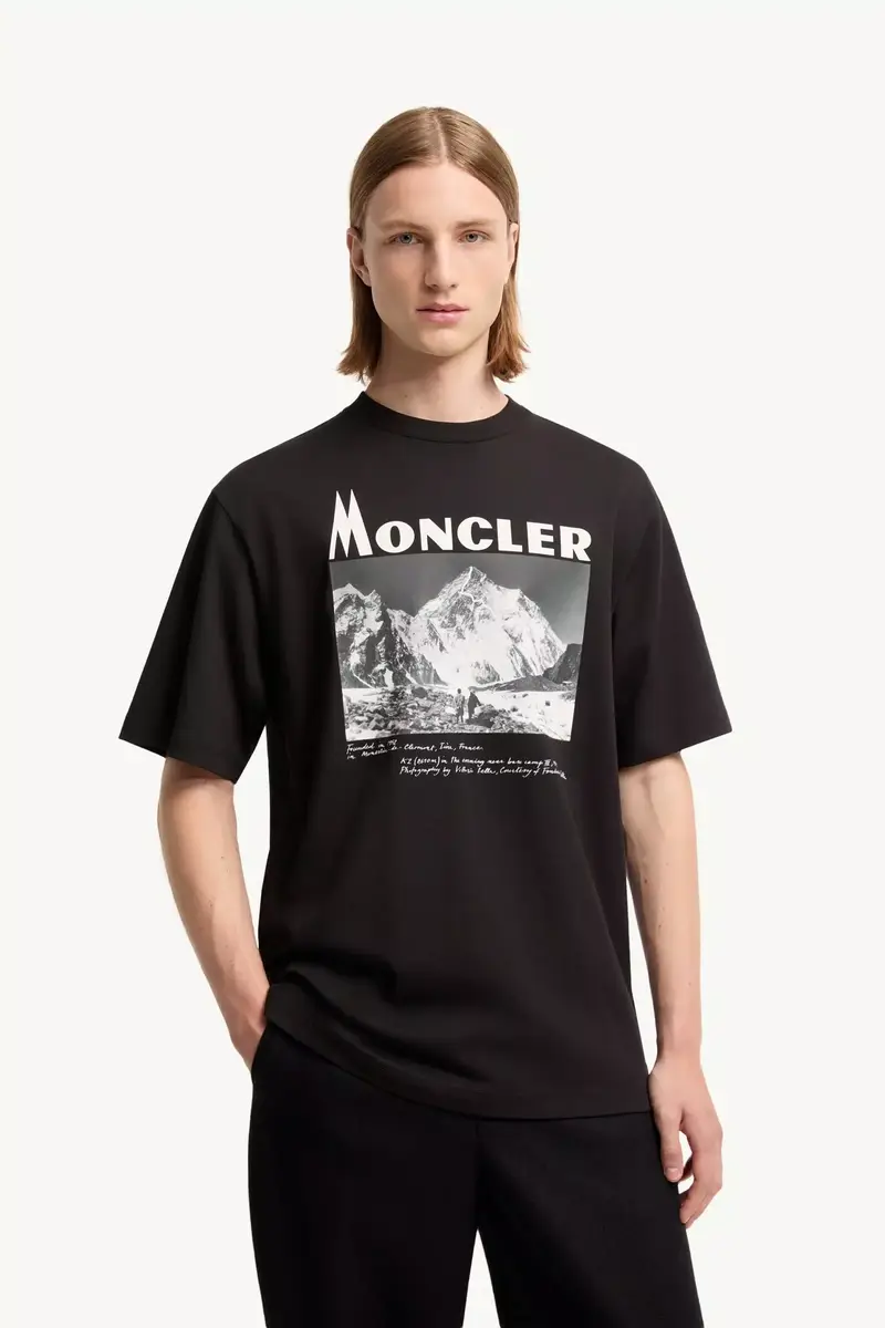 Moncler K2 Print Short Sleeve Cotton Jersey T-shirt | Thumbnail 5