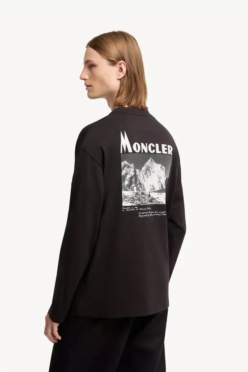 Moncler K2 Print Long Sleeve Cotton T-shirt | Thumbnail 6
