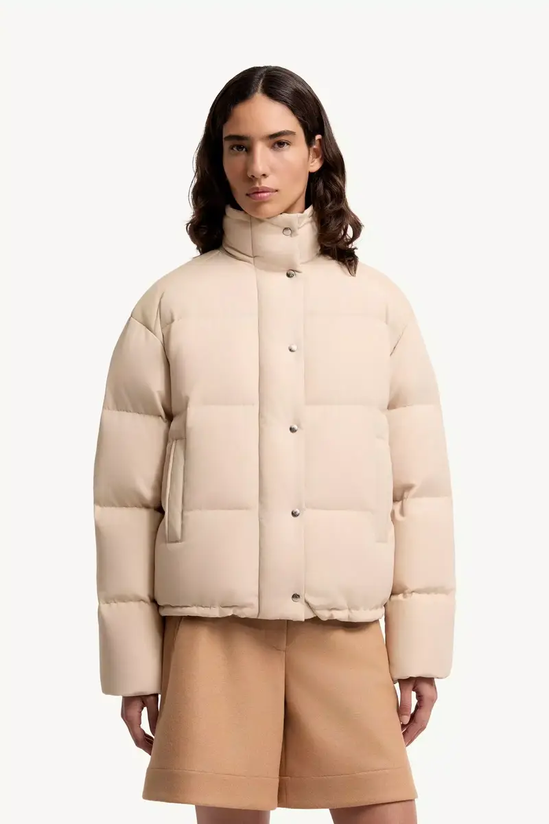 Moncler Verone Leather-trimmed Short Down Jacket | Thumbnail 5