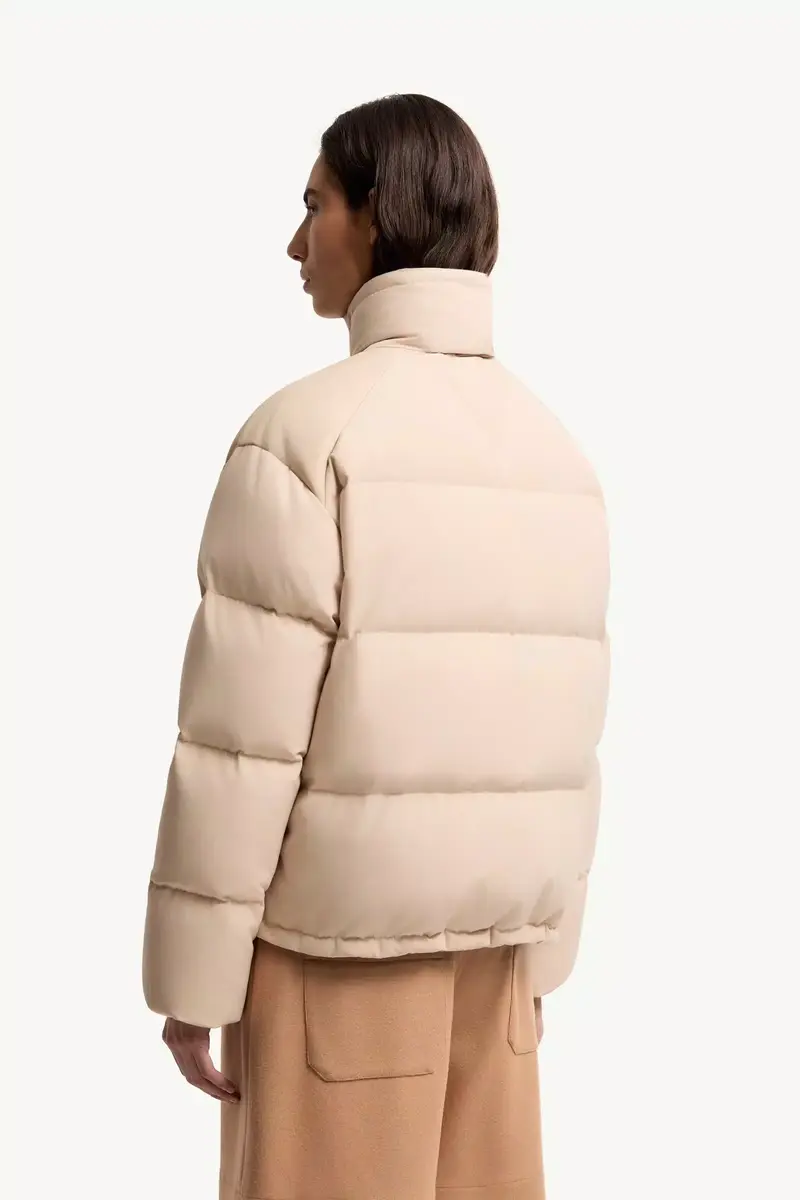 Moncler Verone Leather-trimmed Short Down Jacket | Thumbnail 6