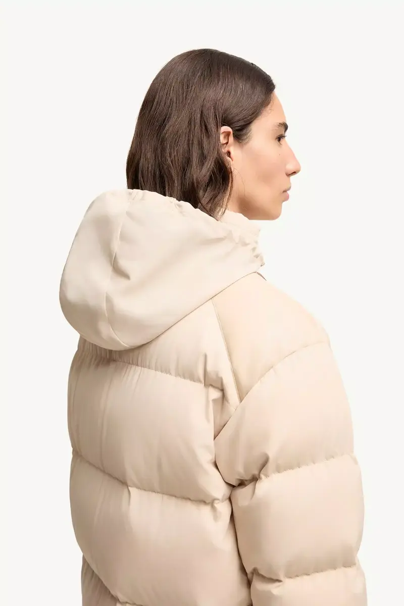 Moncler Verone Leather-trimmed Short Down Jacket | Thumbnail 8