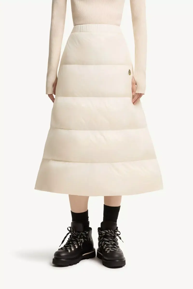 Moncler Reversible Wool Twill Padded Midi Skirt | Thumbnail 5 Moncler Reversible Wool Twill Padded Midi Skirt | Thumbnail 5