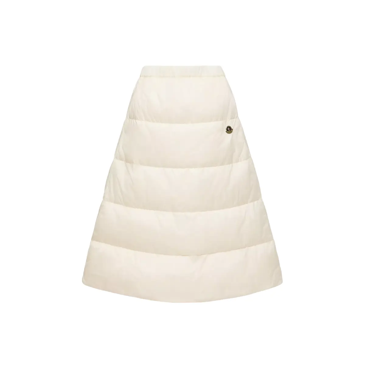 Reversible Wool Twill Padded Midi Skirt
