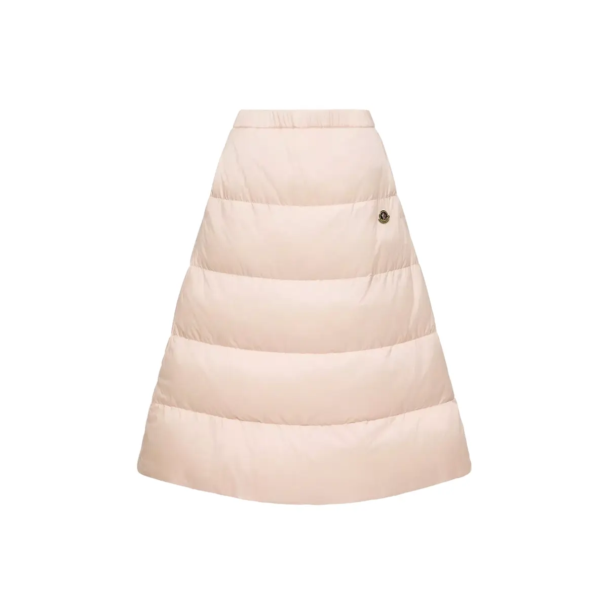 Reversible Wool Twill Padded Midi Skirt