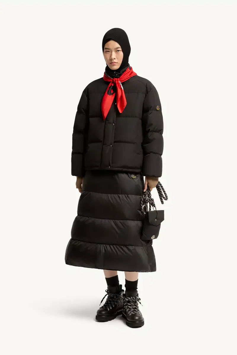 Moncler Reversible Wool Twill Padded Midi Skirt | Thumbnail 3 Moncler Reversible Wool Twill Padded Midi Skirt | Thumbnail 3