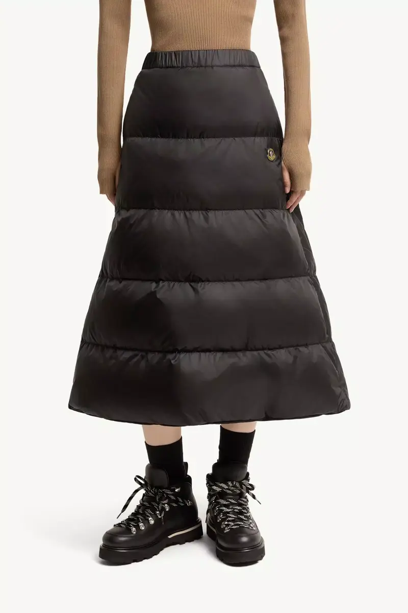 Moncler Reversible Wool Twill Padded Midi Skirt | Thumbnail 5 Moncler Reversible Wool Twill Padded Midi Skirt | Thumbnail 5