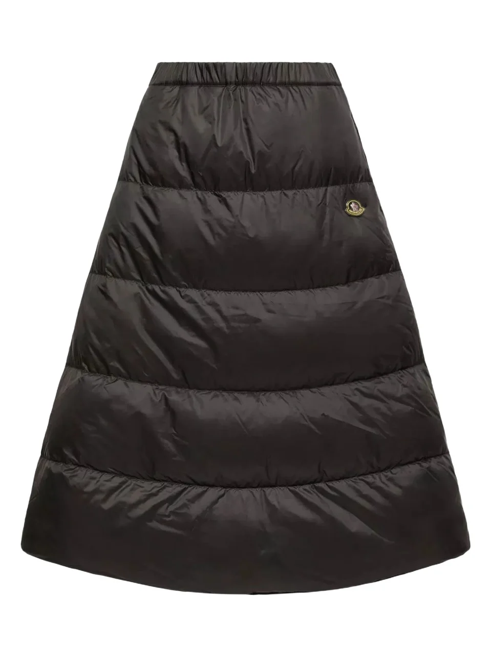 Moncler Reversible Wool Twill Padded Midi Skirt