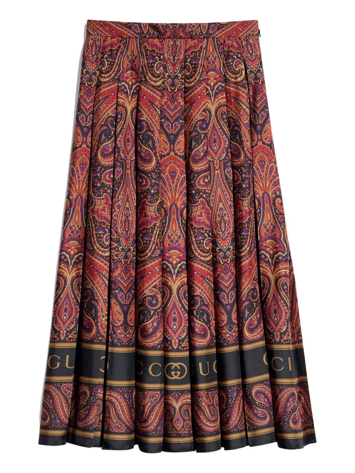 Gucci Printed Silk Twill Skirt