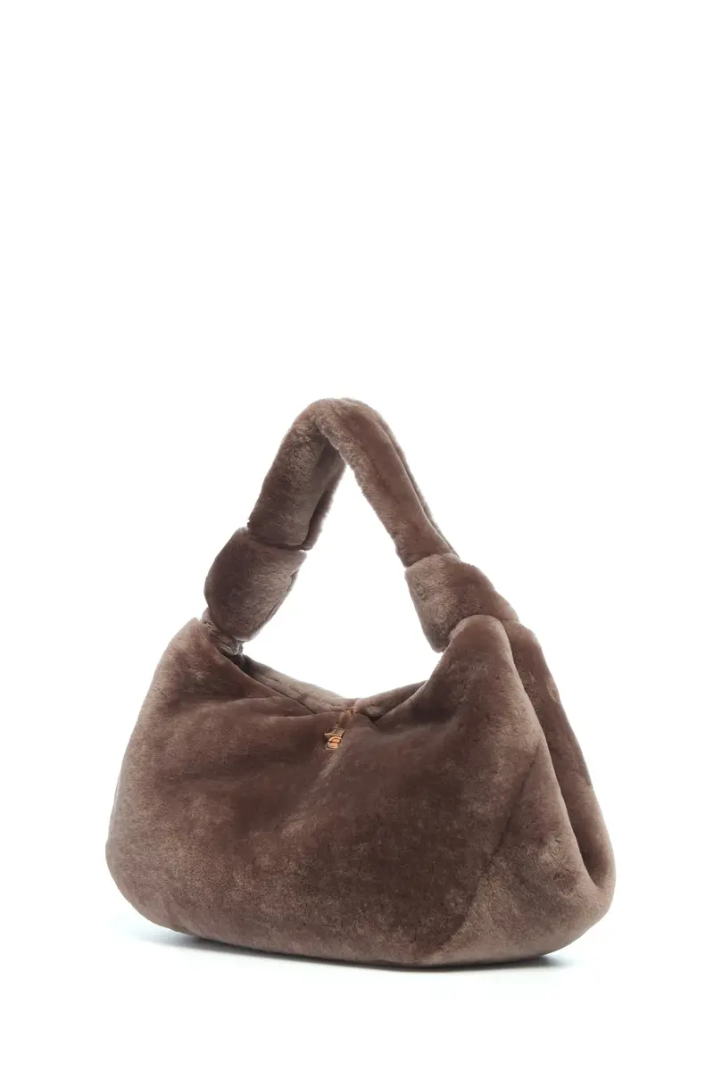 Gabriela Hearst Small Antonia Bag in Mocha Shearling | Thumbnail 3 Gabriela Hearst Small Antonia Bag in Mocha Shearling | Thumbnail 3