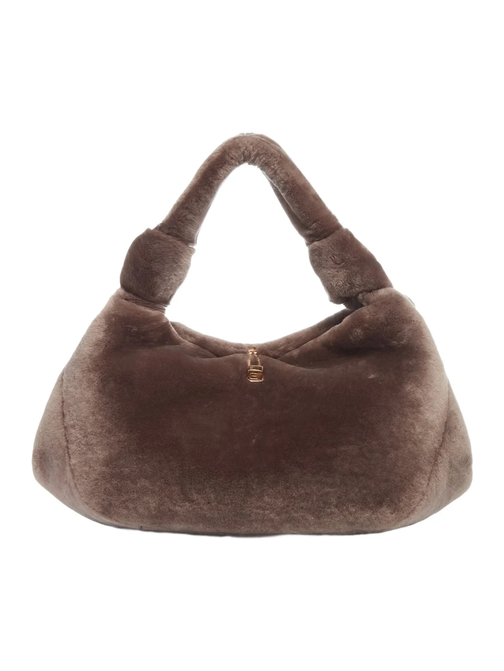 Small Antonia Bag in Mocha Shearling